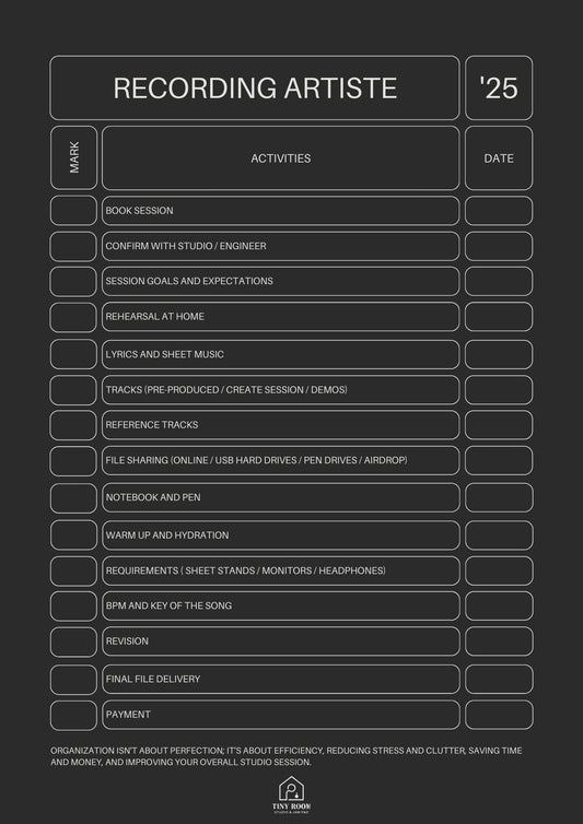 Music Production Checklist